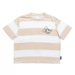 Mickey Mouse Striped Crop T-Shirt For Women
