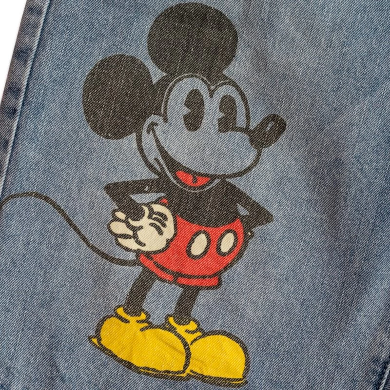 Mickey Mouse Denim Shorts For Adults 3 Mickey Mouse Denim Shorts For Adults - Image 3