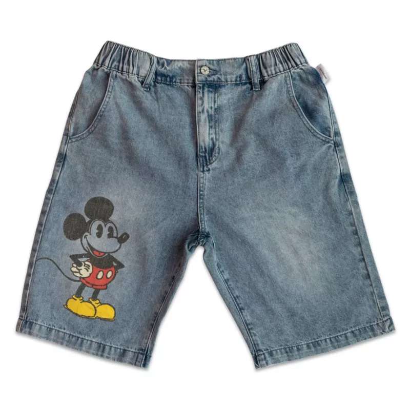 Mickey Mouse Denim Shorts For Adults 1 Mickey Mouse Denim Shorts For Adults