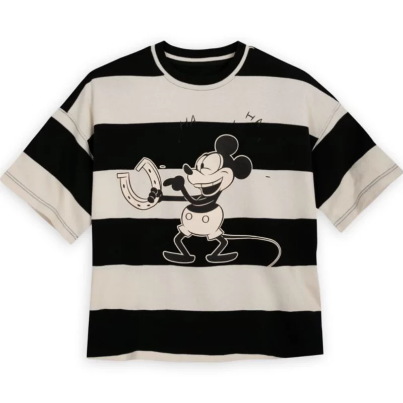 Mickey Mouse Oversize Fashion T-Shirt For Adults, Plane Crazy 1 Mickey Mouse Oversize Fashion T-Shirt For Adults, Plane Crazy