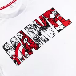 Marvel Logo Crew Neck White T-Shirt For Adults -Magic Mode Shop 2403053070001M 2