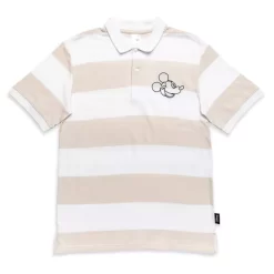 Mickey Mouse Striped Polo Tee For Adults