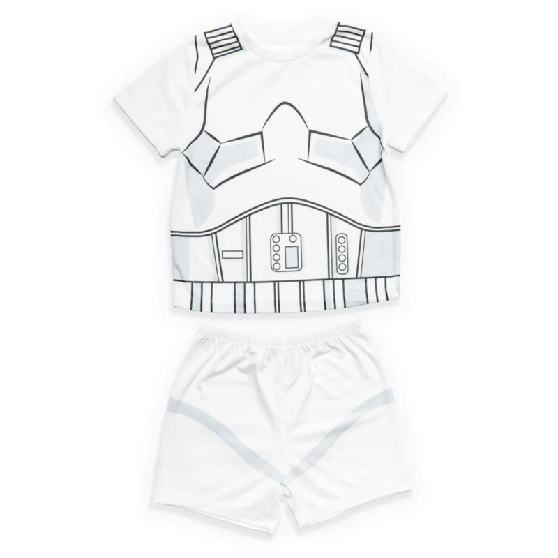 Stormtrooper Short Sleeve Pyjamas Set For Kids, Star Wars 1 Stormtrooper Short Sleeve Pyjamas Set For Kids, Star Wars