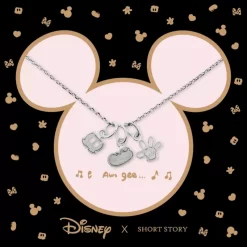 Disney Necklace Mickey Shorts Shoe Glove, Silver -Magic Mode Shop 348658001248 3