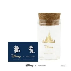 Disney Earrings Cinderella Jaq And Gus, Silver