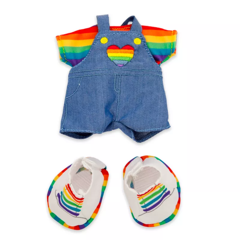 NuiMOs Small Plush Rainbow T-Shirt With Overalls And Trainers 1 NuiMOs Small Plush Rainbow T-Shirt With Overalls And Trainers