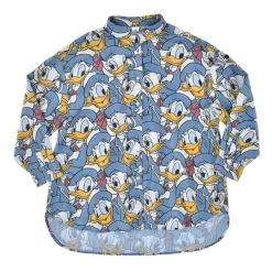 Donald & Daisy Duck Long Sleeve Denim Shirt For Adults