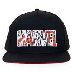 Marvel Logo Flat Brim Cap For Adults