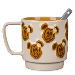Disneyland Resort Mickey Mouse Waffle Mug And Spoon -Magic Mode Shop 465032662785 2