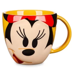 Disney Parks Mousewares Minnie Mouse Face 3D Ceramic Mug