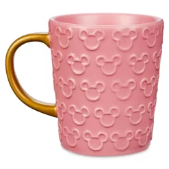 Mickey Mouse Pink And Gold Raised Icon Mug, Disney Homestead Collection -Magic Mode Shop 465033642069 2