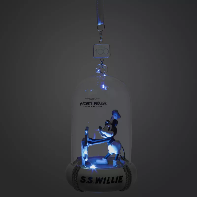 Mickey Mouse Light-Up And Sound Living Magic Disney100 Eras Sketchbook Ornament, Steamboat Willie 2 Mickey Mouse Light-Up And Sound Living Magic Disney100 Eras Sketchbook Ornament, Steamboat Willie - Image 2