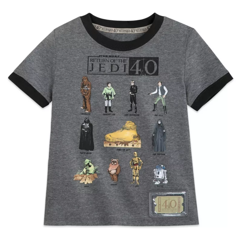 Star Wars: Return Of The Jedi 40th Anniversary Ringer T-shirt For Kids 1 Star Wars: Return Of The Jedi 40th Anniversary Ringer T-shirt For Kids