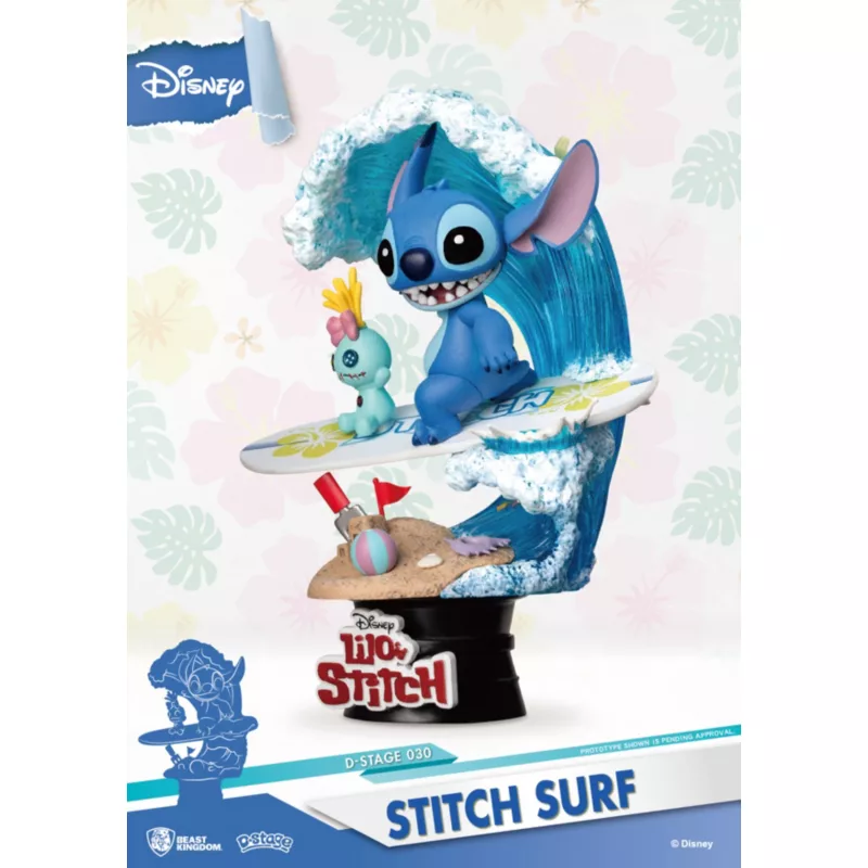 Stitch Surf Summer Series Figurine, Beast Kingdom 3 Stitch Surf Summer Series Figurine, Beast Kingdom - Image 3